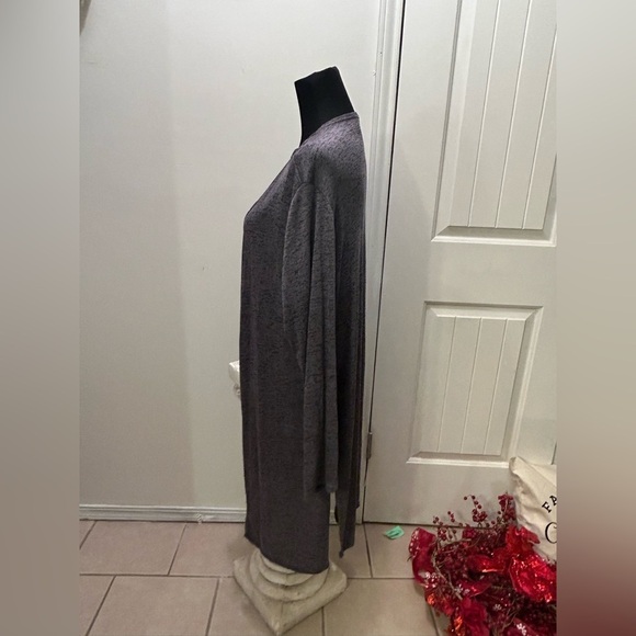 Clearance new Prospect Blvd Gray long Cardigan 1X split side 0122 - Picture 3 of 11